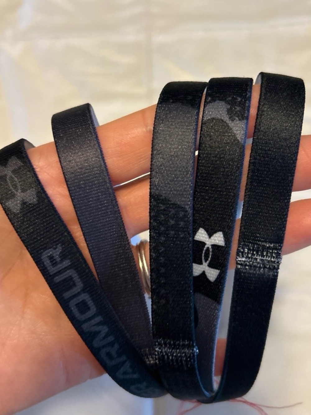 Under Armour Black Elastic Logo Hairbands - 4 Pack